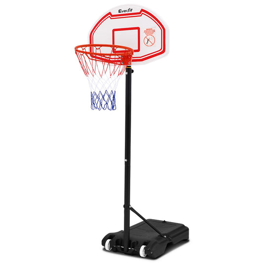 Everfit 2.1M Basketball Hoop Stand System Adjustable Portable Pro Kids White