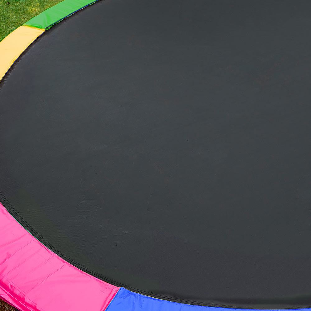 Kahuna 12ft Trampoline Free Ladder Spring Mat Net Safety Pad Cover Round Enclosure - Rainbow