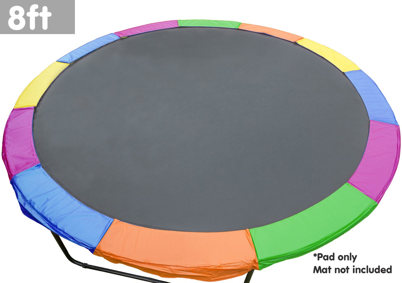 Kahuna 8ft Trampoline Replacement Pad Round - Rainbow